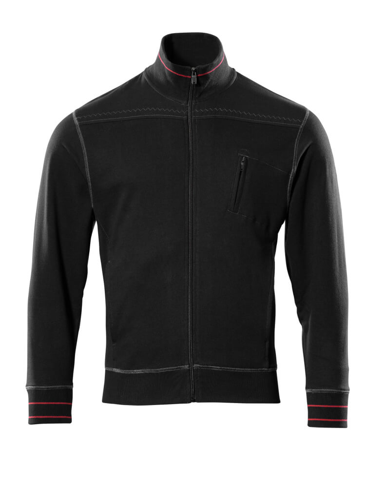 50353-834-09 Sweatshirt with zipper - black