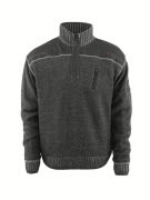 50354-835-118 Knitted Jumper with half zip - light anthracite