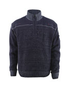 50354-835-180 Knitted Jumper with half zip - blue grey