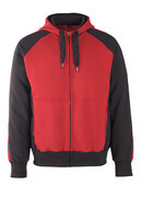 50566-963-0209 Hoodie with zipper - red/black