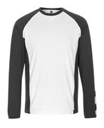 50568-959-0618 T-shirt, long-sleeved - white/dark anthracite