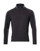 50611-971-09 Sweatshirt with half zip - black
