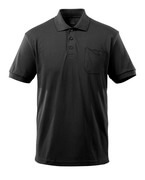51586-968-09 Polo Shirt with chest pocket - black